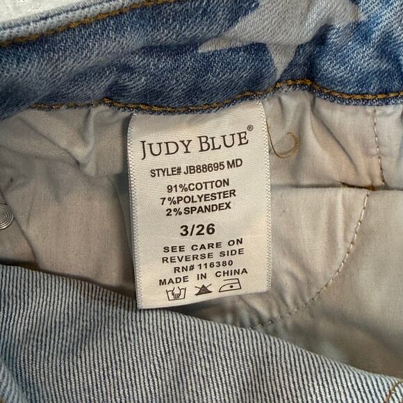 Judy Blue Americana Flare Light Jeans Size 3/26 Style #88695 Stars & Stripes - Picture 10 of 10